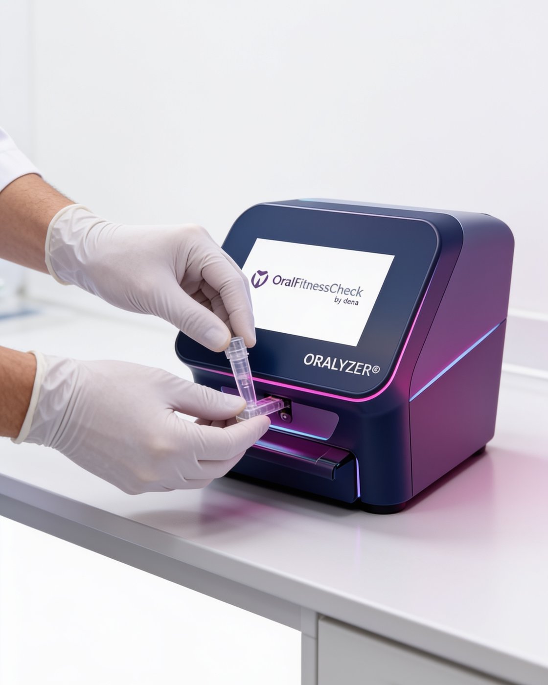 Oralyzer analyzing the sample chairside